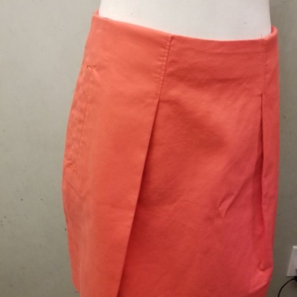NWOT J.Crew orange mini skirt size 0 (98) - Picture 4 of 8